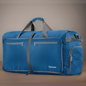 Gonex 40L Foldable Duffel Bag with Shoes Compartment (Teal Blue)